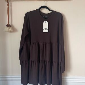 Zara long sleeve smock dress